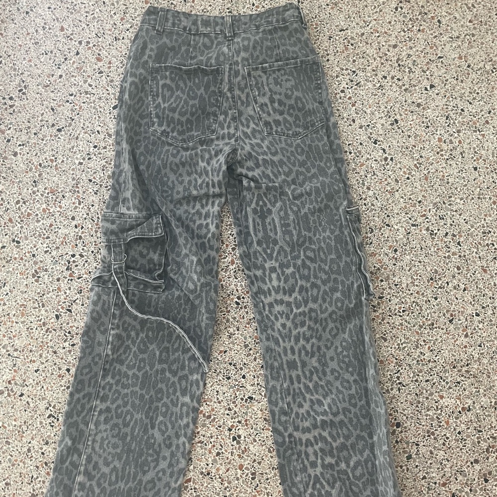 Leopard Print Cargo Pants